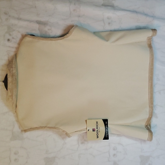 NWT WOMENS CREAM WOOLRICH FERNVALE CORDUROY VEST SIZE LARGE - Picture 5 of 6